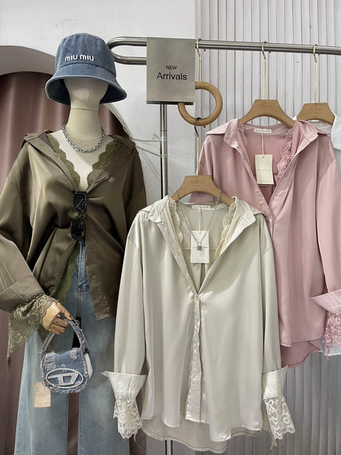 MATINEE Lacey Decor Satin Shirts